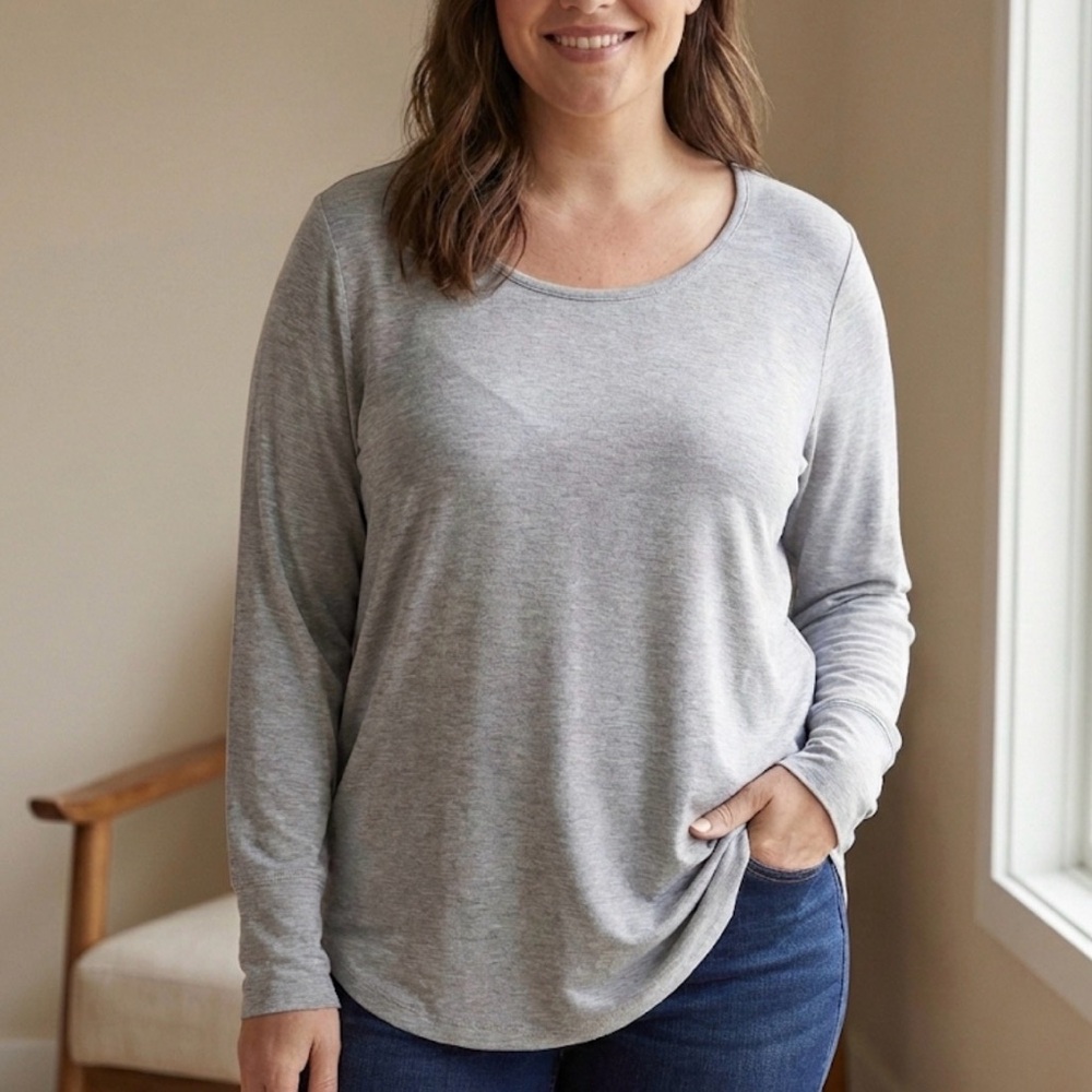 RBX Heather Gray Women's Long Sleeve Tee